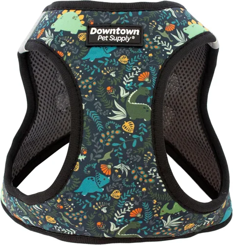 Vista 12 de Downtown Pet Supply Arnés para perro con taza de té para perros y gatos, sin tirones, talla XXS, amarillo atómico, arnés ajustable con tela de malla