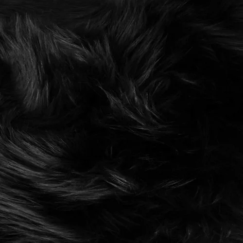 Pelo sintético de pelo largo de lujo para manualidades, costura, cosplay, disfraz, decoraciones/60 pulgadas de ancho/vendido por yarda (negro, pelo