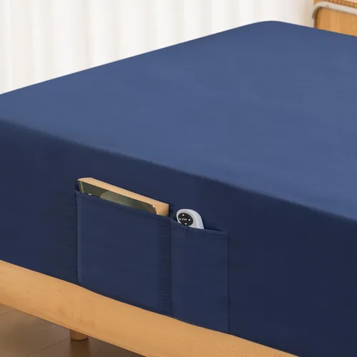 Vista 14 de Sábana bajera ajustable individual solamente – Microfibra premium 1800 súper suave y acogedora, resistente a arrugas, decoloración y encogimiento