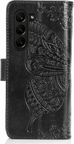 Vista 2 de Wallet Case for Samsung Galaxy Z Fold 5 Case Crystal Glitter Bling with Card Holder Stand Leather Flip Phone Case Diamond Butterfly Protective Case