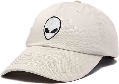 Vista 4 de DALIX Gorra de béisbol Alien Head para hombre y mujer Beige