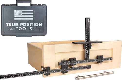 True Position Tools PRO Herrajes para gabinetes plantilla - Instala tiradores y pomos del frente del cajón más rápido - Fabricado en EE. UU. -