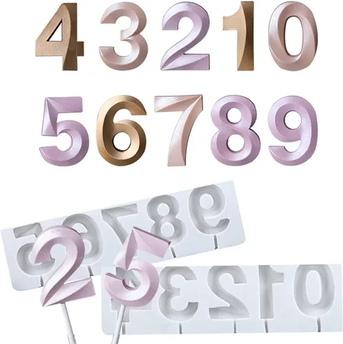 Fondant 0-9 - Molde de silicona para letras y letras para hacer dulces, alfabeto, fondant, para decoración de cumpleaños