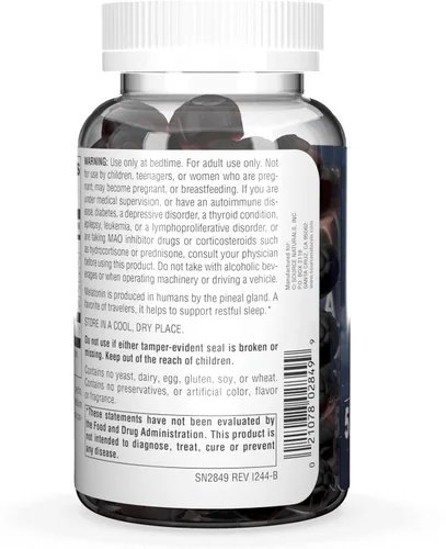 Vista 3 de Source Naturals Sleep Science - Gomitas de melatonina con sabor a bayas mixtas, ayudan a promover el sueño*, 5 mg - 60 gomitas