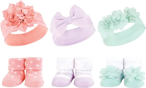 Vista 12 de Hudson Baby Conjunto de regalo de diadema y calcetines para niña