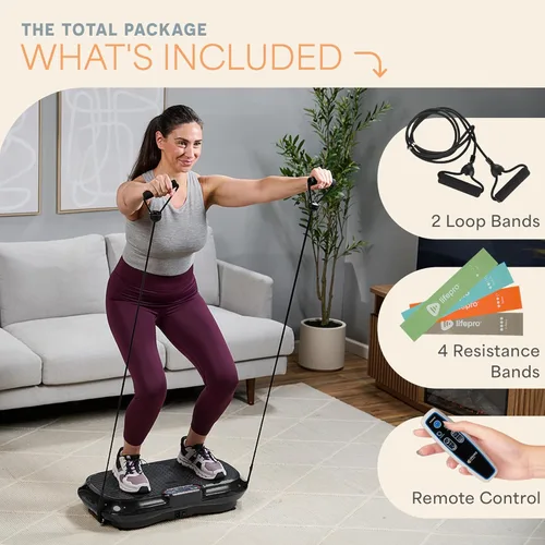 Vista 8 de LifePro Waver - Máquina de ejercicios de placa vibratoria para drenaje linfático, activación muscular, plataforma vibratoria de entrenamiento