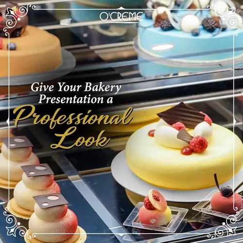 Vista 9 de O'CREME Blanco Wraparound - Tabla redonda de tambor para pasteles de 1/4 pulgada de grosor, 14 pulgadas de diámetro - Paquete de 10