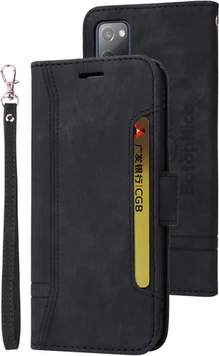 Vista 8 de Funda tipo cartera para Samsung Galaxy S20, piel sintética, con función atril, ranuras para tarjetas, funda plegable con tapa, funda protectora