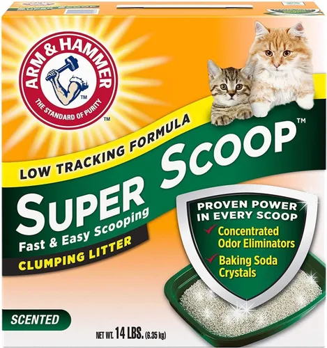 Arm & Hammer Super Scoop - Arena aglutinante con aroma fresco, 14 libras
