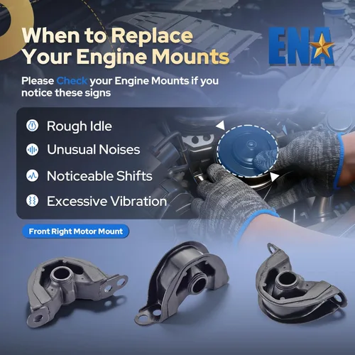 Vista 7 de ENA Soporte de motor delantero derecho 1.5 1.6 2.0 compatible con Honda Acura 1997-2000 EL, Integra 1994-2001, Civic 1992-2000, Civic Del Sol