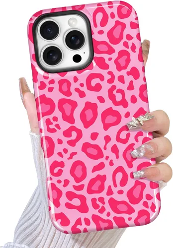Vista 24 de TEAUGHT Compatible con iPhone 11 Funda con patrón lindo estampado de leopardo negro guepardo + protector de pantalla a prueba de golpes, funda