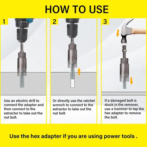 Vista 7 de Topec Juego de 5 piezas de extractor profundo tipo espiral, juego de bujías de fácil extracción, para quitar pernos profundamente atrapados y rotos