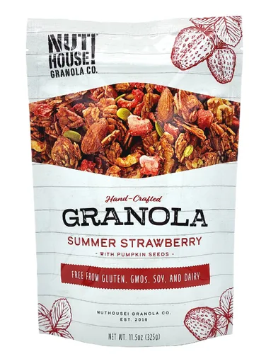 Vista 21 de NutHouse! Granola Company - Granola premium de manzana y arándano Certificada sin gluten, sin OMG, Kosher Vegana, sin soja Bolsa de 12 onzas