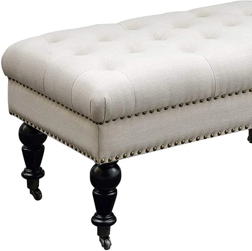 Vista 10 de Linon Isabelle - Banco de cama, 62 pulgadas, acabado espresso oscuro