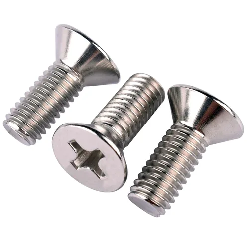 20 piezas de tornillos de máquina Phillips de cabeza avellanada plana de 1/4-20 x 1-1/2" UNC, acero inoxidable 304 18-8, rosca completa, rosca gruesa