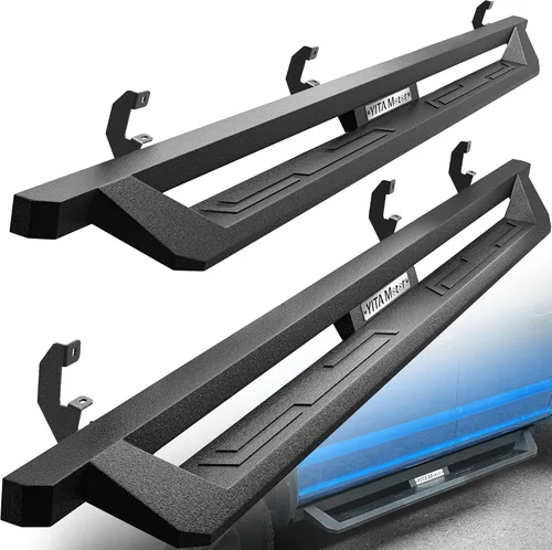 Vista 16 de YITAMOTOR Estribos de 6 pulgadas compatibles con Chevy Silverado 2019-2026/GMC Sierra 1500 Crew Cab, 2020-2026 2500HD 3500HD, barras de escalón