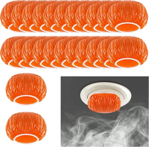 Vista 11 de Tessco - 12 piezas de detector de humo para alarma de incendios, cubierta de pintura de polvo de plástico elástico grueso para detector de humo