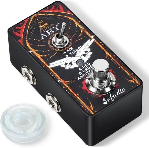Pedal de efectos ABY, conmutador AB de selector de línea de caja, Mini pedal de efecto de guitarra eléctrica, True Bypass (ABY)