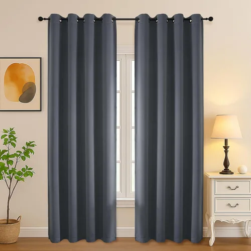 Vista 90 de Simplebrand Juego de 2 paneles de cenefa aguamarina para ventana de cocina de 14 pulgadas de largo, cortinas de oscurecimiento de habitación