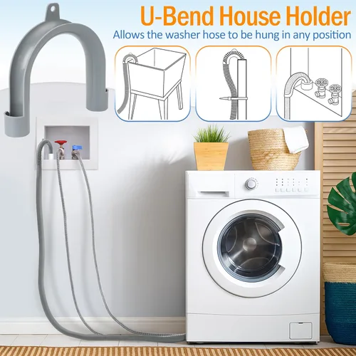 Vista 8 de MyLifeUNIT Manguera de drenaje para lavadora, kit de extensión de manguera de drenaje para lavadora con 1 adaptador de extensión y 2 abrazaderas