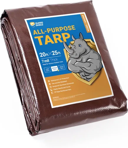 Vista 137 de GUARD SHIELD - Lona negra impermeable de 6 x 6 pies, cubierta de lona de polietileno, de servicio medio y uso general de 7 mil