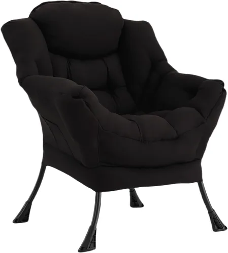 Vista 153 de Welnow Silla Lazy con otomana, moderna silla de descanso con reposabrazos y un bolsillo lateral, sillón para sofá de ocio, sillón de lectura