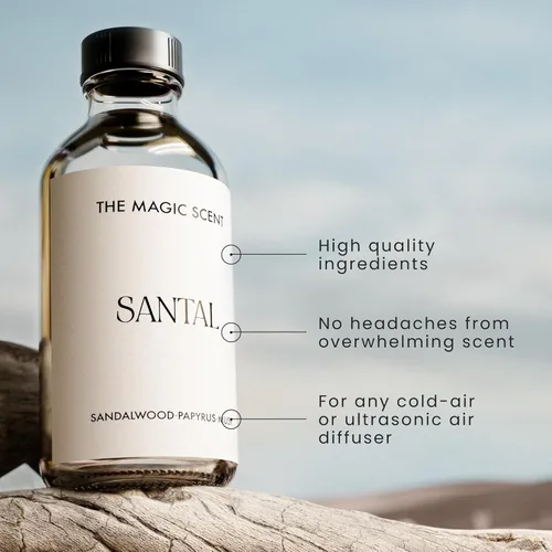 Vista 3 de Aceite de Fragancia Santal de The Magic Scent - Aceite para Difusor de Aroma - Aceites de Aroma Santal para Difusor - Aromas de Lujo para el Hogar