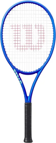 Wilson Ultra 100 V5 - Raquetas de tenis para adultos, ensartadas con Sensation 16 Natural a media tensión de rango