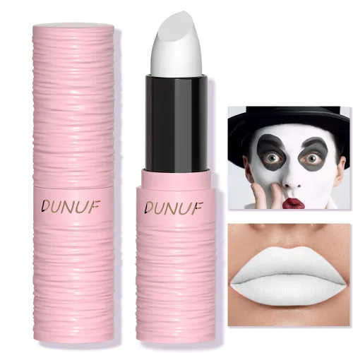 Vista 11 de Lápiz labial negro mate de Halloween, barra de pintura corporal de labios negros, a prueba de manchas, para maquillaje de bruja, disfraz de Elphaba