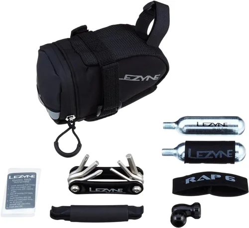 Vista 5 de LEZYNE M-Caddy Bike Repair Kits with Medium Wedge-Shaped Saddle Bag for Long-Distance Riding Choose Sport Kit or C02 Kit