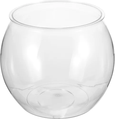 Vista 8 de Angoily Contenedor de plástico transparente para pecera, micro paisaje, para Goldfish, mesa de escritorio, pecera, decoración y adornos, accesorios