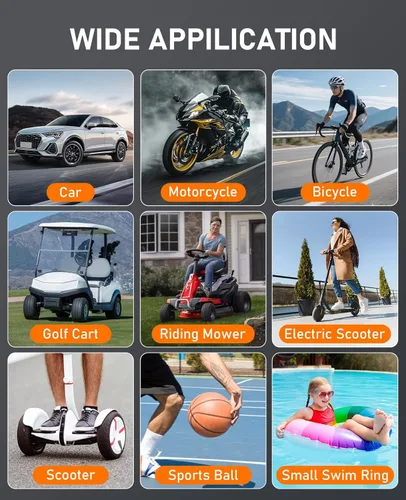 Vista 6 de Inflador de neumáticos, compresor de aire portátil, bomba de aire de 150 PSI para neumáticos de automóvil, luz LED y apagado automático, bomba