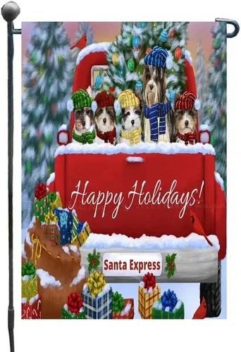 Vista 15 de Doggie of the Day Biewer Dogs Garden Flags - Christmas Time Camping - Double Sided - Yard Lawn Spring Decorative Gift - Home Decor 12 1/2"w x 18"h