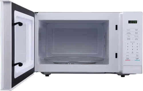 Vista 3 de Magic Chef Horno microondas compacto de encimera, 1,000 vatios, blanco, 1.1 pies cúbicos - Electrodoméstico de cocina digital con cocción de un solo