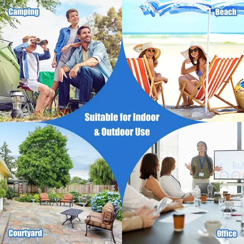 Vista 5 de COSTWAY Cama de camping plegable al aire libre portátil militar cuna dormir senderismo viaje azul