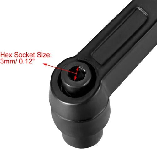 Vista 4 de uxcell® M6 Mango Ajustable Palanca De Sujeción Rosca Botón Trinquete Hembra Roscado Stud 8 Pcs