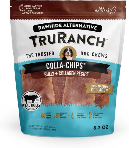 Vista 9 de TRURANCH Chips de colágeno – Golosinas de colágeno para perros – Golosinas saludables de larga duración para perros – Chips alternativos de cuero