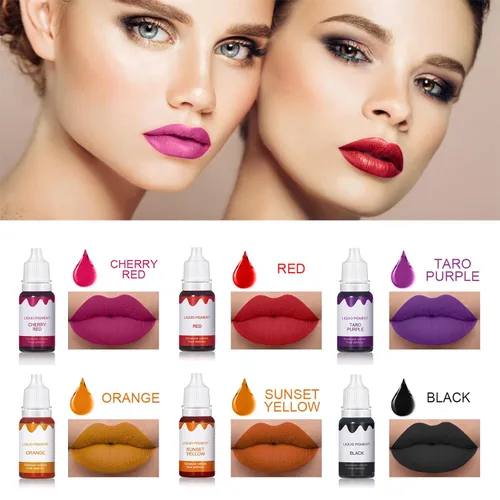 Vista 3 de Juego de pigmentos de brillo de labios de 12 colores, pigmento líquido para brillo de labios, natural, multifuncional, de alta coloración, pigmento