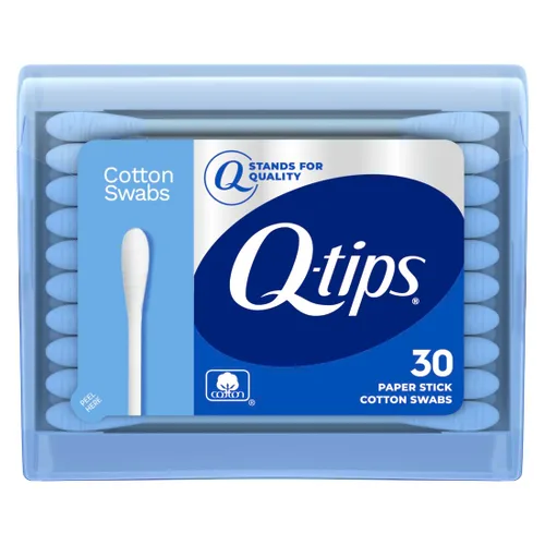 Q-tips Hisopos, paquete de viaje, 30 unidades, paquete de 1 azul