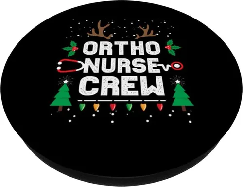 Vista 2 de Ortho Christmas Crew Orthopaedic Nurse Ortho Techs Secretary PopSockets Swappable PopGrip