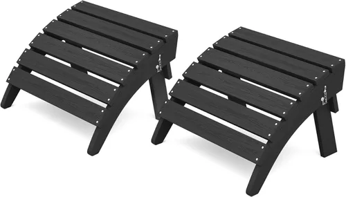 Vista 28 de KINGYES Otomana Adirondack plegable para silla Adirondack, Aruba