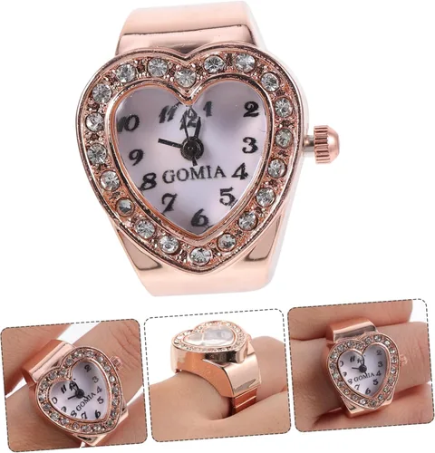 Vista 9 de Abaodam Reloj de anillo con cesta de regalo, relojes vintage para hombres y niños, reloj digital digital para niños, reloj de ejercicio