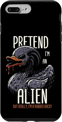 Vista 9 de iPhone 15 Alien Rubber Duck Extraterrestrial Duckie UFO Duckie Duckling Case