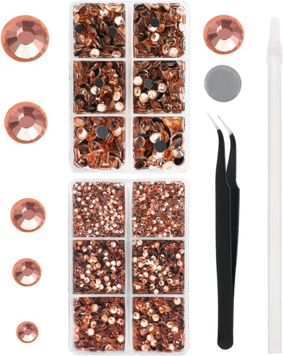 Vista 18 de 6796PCS Diamantes de Imitación Termoadhesivos de Aguamarina Piedras de Cristal de Vidrio para Tela Ropa Camisas Brillantes Parte Trasera Plana