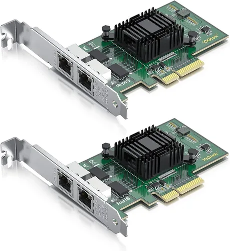 Vista 15 de 10Gtek Adaptador de Red Convergente Gigabit Ethernet 10/100/1000Mbps (NIC) con Chip Intel 82576, Tarjeta de Red Ethernet PCI Express, Puertos RJ45 X1