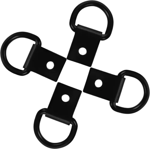 4pcs Heavy Duty Trailer D Rings Tie Down Anchors Hooks for Truck Bed Cargo Securing with Mounting Hardware, Utility Trailer Tie Downs for Hitch and