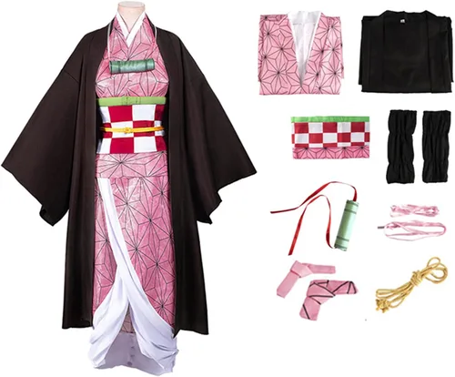 Vista 7 de Disfraz de anime para cosplay de Kochou, traje con kimono, uniforme completo con peluca