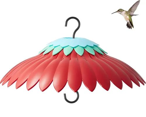 Vista 9 de Cubierta protectora para comedero de colibríes, cúpula protectora contra la intemperie para colgar comedero de pájaros de la lluvia y el sol, a
