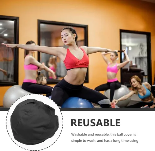 Vista 9 de BESPORTBLE Cubierta de bola de equilibrio, cubierta de bola de ejercicio, cubierta de bola de entrenamiento lavable, protector de pelota