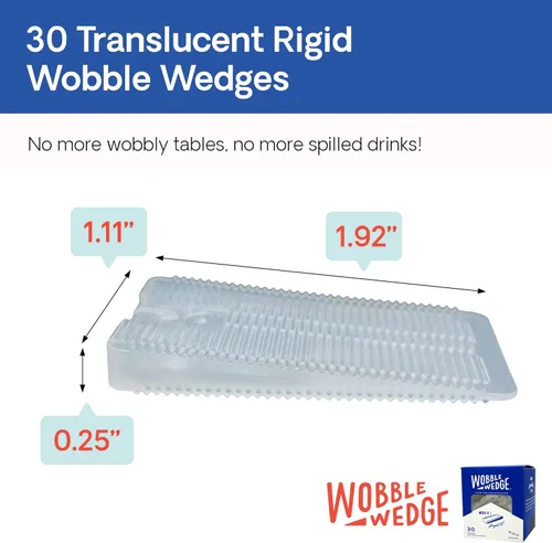 Vista 2 de Wobble Wedges Cuñas de nivelación resistentes, fabricadas en los Estados Unidos, las cuñas de plástico rígido originales para nivelar muebles